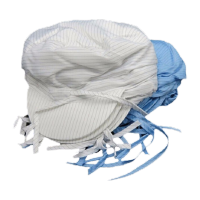 鸣固 防静电帽子 无尘帽车间工作帽劳保头套防灰帽 蝴蝶帽白色 10个起订