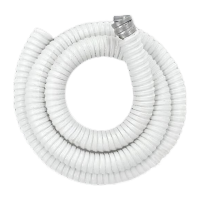鸣固 白色包塑金属软管 穿线管波纹管电线电缆保护套管蛇皮管 国标加厚8mm(100米)