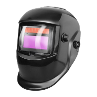 鸣固 电焊面罩 焊工焊接自动变光太阳能焊帽 防飞溅护眼护目镜耐高温头戴式防护面屏1个 KS340686