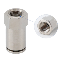 鸣固 PCF内螺纹直通 高端气动气管快插快速接头  304不锈钢PCF12*02