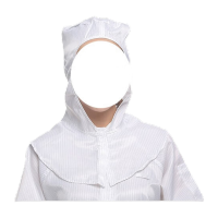 鸣固 防尘帽披肩帽食品厂无尘帽男女防静电工作帽防护头罩套ZG1252 白色披肩帽/10个