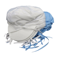 鸣固 防尘帽蝴蝶帽 食品厂无尘帽 男女防静电工作帽防护头罩套ZG1253 蝴蝶帽/10个 白色