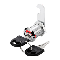 鸣固 柜门锁转舌锁 正心25mm[通开]2把钥匙