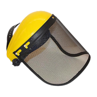 鸣固 钢丝网防爆割草帽 园林修剪打草防飞溅面屏 割草机专用防护面罩 黄顶 ZG2452 CS529122