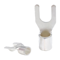 鸣固 UT叉形裸端子冷压接线端头Y型U型 铜线鼻子黄铜 UT2.5-8黄铜1000只装 MGL0224