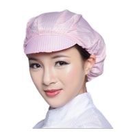 鸣固 防静电帽子 防静电网格款 无尘帽车间工作帽劳保头套防灰帽 鸭舌帽 粉 定制周期:15天