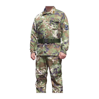鸣固 迷彩服套装 男女户外拓展学生军训服 耐磨劳保工作服 丛林泥点 上衣+裤子(纽扣款)190cm ZG2169