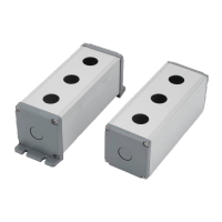 鸣固 铸铝急停金属按钮盒子 防水支架控制盒铸铝按钮盒75*75 3孔 无支架 16mm MGL1585