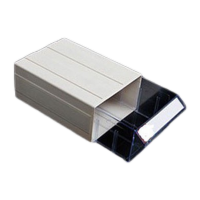 鸣固 零件盒 加厚组合式塑料零件柜 抽屉式元件盒 玩具收纳盒 A4-1# 灰壳款350*240*95mm