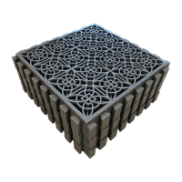 鸣固 塑料拼接树篦子 树池护树板 树坑网格栅 市政绿化树池盖板拼接树篦子 20*20*3cm灰色 KD556392
