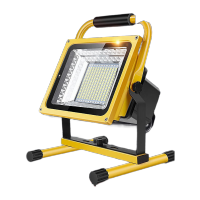 鸣固 充电式LED强光投光灯应急灯工地工厂停电手提灯照明灯应急充电宝 90灯珠300W(6-12小时)+数码电量显示