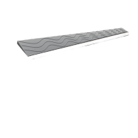 鸣固 室内台阶斜坡垫门槛 机器人手推车爬坡垫 100*8*2cm 灰色