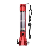 鸣固 多功能手电筒 12合1安全锤车载安全锤强光手电筒 汽车逃生锤救生锤破窗器应急救援手电筒 KD6R8378