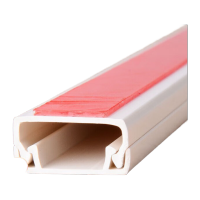 鸣固 线槽PVC板 地线走线电线电缆过线槽 阻燃绝缘明装室内穿线槽 (超厚型)带胶25*15mm 5米 KD039038