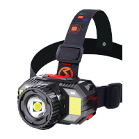 鸣固 强光头灯 LED变焦感应头灯 头戴式户外夜钓充电式超长续航超亮防水矿灯应急灯 TD009