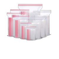 鸣固 骨袋 零食封口袋塑料透明拉链袋取样袋加厚密实袋 8丝40CM*60CM 100只