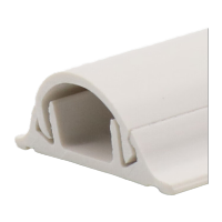 鸣固 pvc地线槽 纯白全新料 厚特耐压型 阻燃地板槽弧形地槽 送胶 每5米价格 7号可含14根网线 KD098096