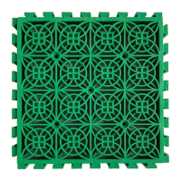 鸣固 塑料拼接树篦子 树池护树板 树坑网格栅 市政绿化树池盖板拼接树篦子 20*20*3cm绿色 KD573888