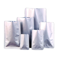 鸣固 平口铝箔真空袋面膜袋加厚食品袋塑料袋锡纸袋粉末包装袋 12*17双面20丝50只 KD764464