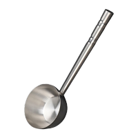 鸣固 ZJ6274不锈钢特厚直边水勺厨房舀水瓢酒店大号盛汤勺粥勺 口亮光口砂光 手柄35cm 14CM