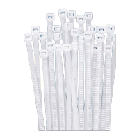 鸣固 尼龙扎带 国标自锁式扎带 白色扎带 管道绑扎带 线路捆扎带 国标 8mm*500mm 100条装 KD583558