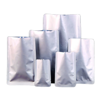 鸣固 平口铝箔真空袋面膜袋加厚食品袋塑料袋锡纸袋粉末包装袋 18*25双面20丝50只 KD686174