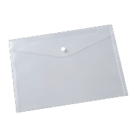 鸣固 A4按扣透明文件袋 塑料pp档案袋文件夹定做保单袋 16丝中等款 CD454703