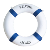 鸣固 救生圈 船用专业救生圈游泳圈泡沫防汛物资 装饰蓝大号 KD352054