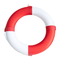 鸣固 救生圈 船用专业救生圈游泳圈泡沫防汛物资 红色 中号 KD402607