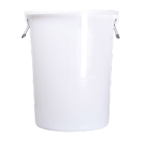鸣固 工业水桶50L塑料水桶外径:400*400mm储水桶工业圆桶无盖 白色无盖ZJ3367