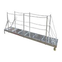 鸣固 WQGP平桥舷梯铝合金登船梯靠岸梯码头梯子船用梯具铝质跳板创铭梯具爬梯 长6米宽0.7米