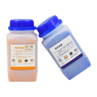 鸣固 工业干燥剂 变色硅胶颗粒防湿防潮珠防潮剂 可重复使用瓶装蓝色+橙色共1000g 两瓶装 CD346952