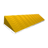 鸣固 室内台阶斜坡垫门槛 机器人手推车爬坡垫 100*22*10cm 黄色