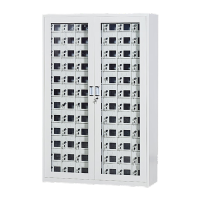 鸣固 手机柜多门带锁对讲机集中储存柜学校医院工厂 外玻84门手机充电柜