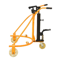 鸣固 油桶车 手动液压油桶搬运车 圆桶手推车 铁桶塑料桶钢制桶升高转运叉车 铁塑两用聚氨酯轮加刹车
