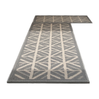 鸣固 地垫 酒店长条吸水吸油防滑脚垫可机洗耐脏地毯编织垫子长条莫奈地垫 60*120cm