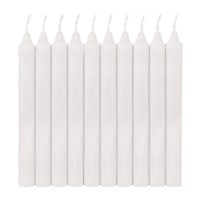鸣固 作业照明器具蜡烛 直杆蜡圆柱停电应急长蜡烛(十支装)白色 2*20cm
