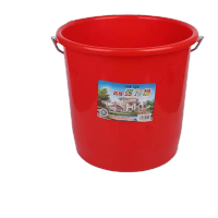 鸣固ZJ6777 [25L无盖款]塑料手提水桶红色圆形储水桶大小水桶不带盖子耐摔