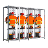 鸣固 不锈钢战斗服架消防衣架双面旋转消防队救援矿工衣帽架存储架 201四人位