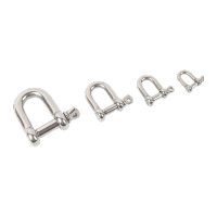 鸣固 弓形起重卸扣 304不锈钢 D型卸扣 弓型卸扣 D型:M32(1个)