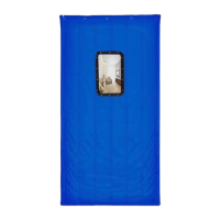 鸣固 棉门帘 冬季两层棉保暖防风挡风隔音门帘 隔断门帘防寒窗帘 蓝色 0.7*2m(40*60cm窗口)