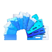 鸣固 蓝冰冰盒 降温应急保温循环使用冷藏降温保鲜冰晶盒 850ml(230*1180*25)