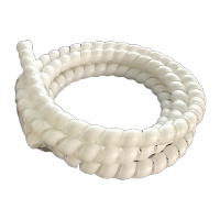 鸣固 螺旋保护套 机械胶管保护套 油管保护套液压管保护套线缆阻燃护套 白色 内径10mm/5米