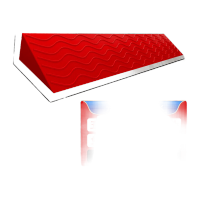 鸣固 室内台阶斜坡垫门槛 机器人手推车爬坡垫 100*18*8.5cm 红色