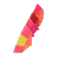 鸣固 ZJ6361开丝硬毛塑料扫把 橡胶除尘扫帚 清洁环卫笤帚 扫把头软毛四排软矛头(无杆)