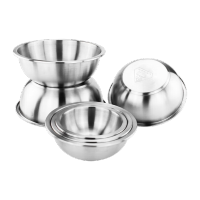 鸣固 304不锈钢盆 洗菜盆韩式盆烘焙打蛋盆 加厚套装盆汤碗 22CM(140个/箱)