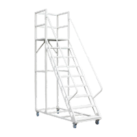 鸣固 登高梯平台梯工业移动梯子仓库超市库房带轮登高取货货架梯平台离地 2米