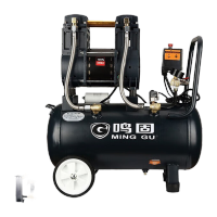 鸣固 无油空压机 220V无油大型空气压缩机喷油漆木工打气泵 1600W-40L(整机四件套+F30钉枪)