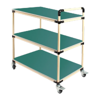 鸣固 防静电物料周转车 精益管多层分拣移动物料架 小推车多层架工具车 加厚二层推车1000*500*750mm