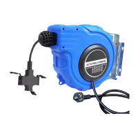 鸣固气鼓自动伸缩卷管器自动回收气管收管器卷线器绕管器电鼓15米(2*2.5平-防水插座)接4500瓦以下设备